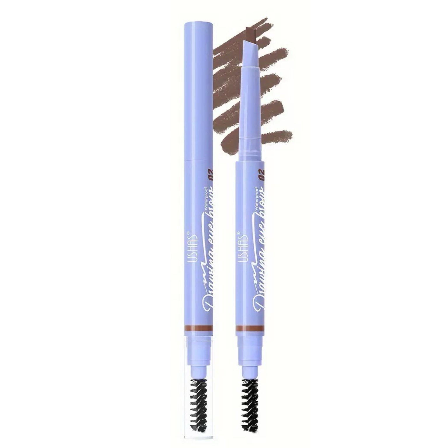 USHAS Eyebrow Pencil Waterproof #02 Dark Brown