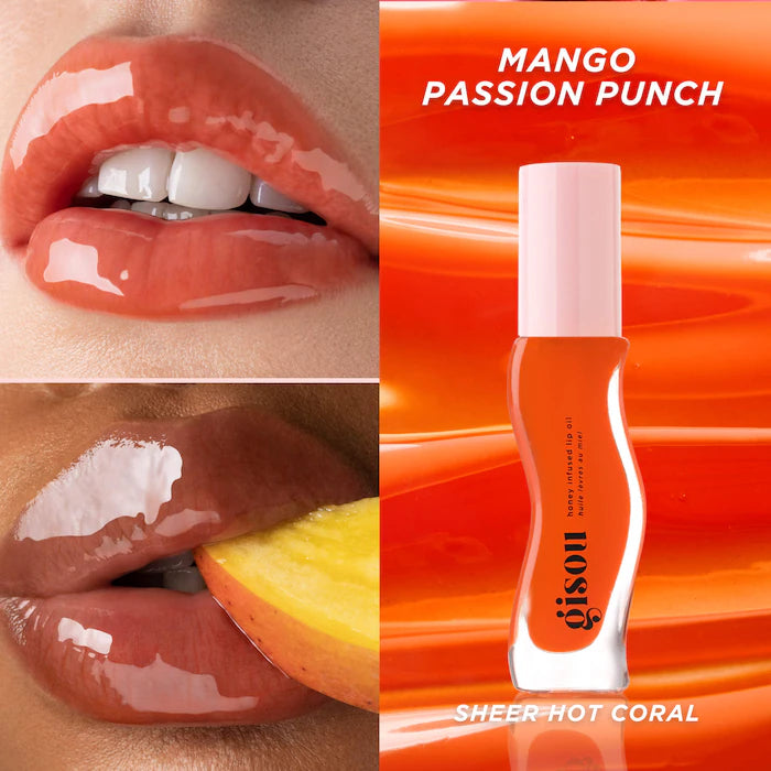 Gisou Huile pour Lèvres Infusée de Miel #Mango Passion Punch