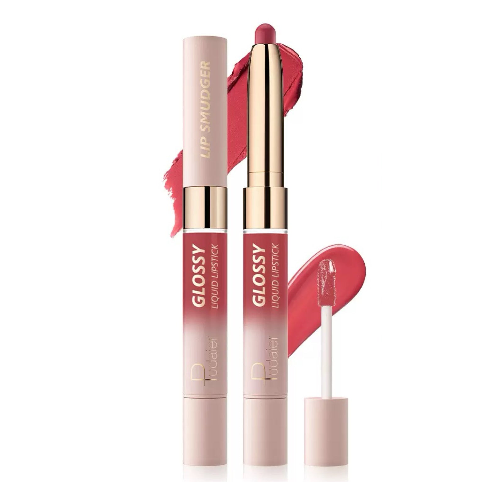 Pudaier Dual-ended Lip Smudger & Glossy Liquid Lipstick 2N1 Color #07 Such Type