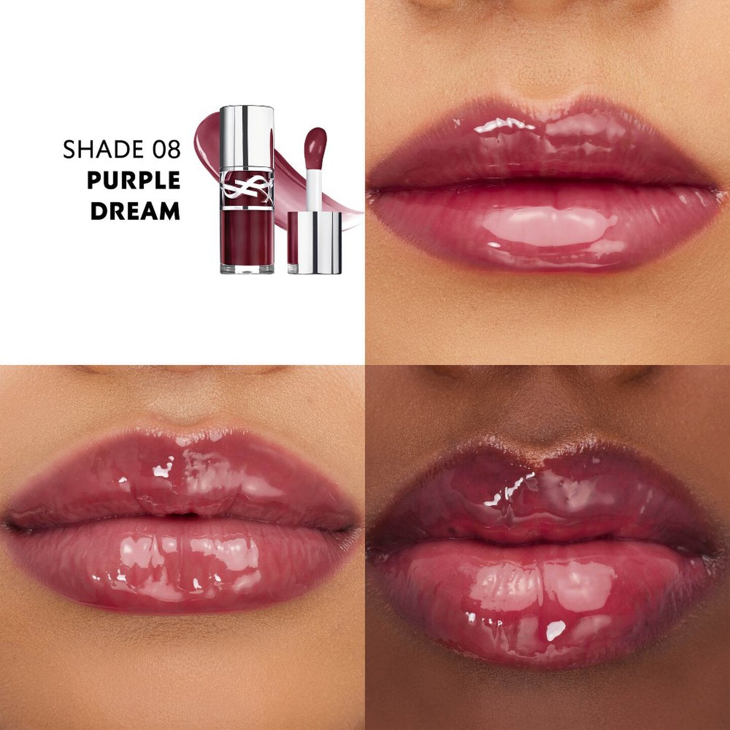 YSL Loveshine Plumping Lip Oil Gloss #08 Purple Dream